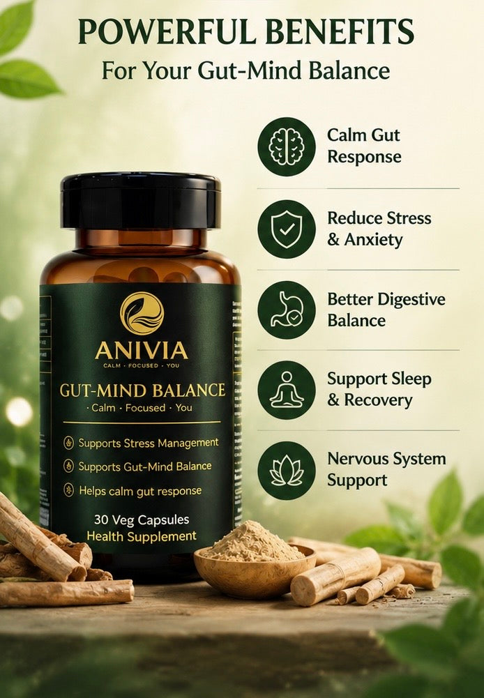 Anivia Gut-Mind Balance| IBS Relief + Gut Mind Support Capsules