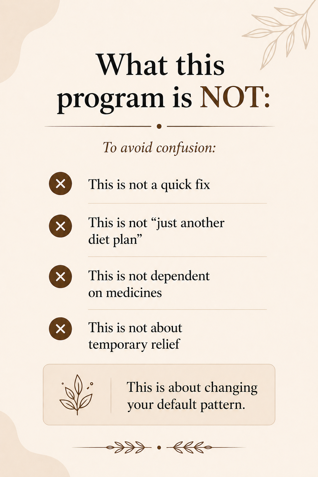 Mind-Body Pattern Retrain Program