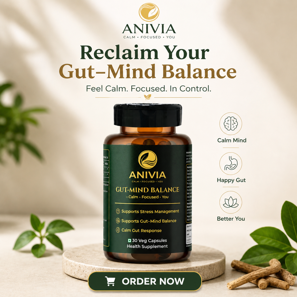 Anivia Gut-Mind Balance| IBS Relief + Gut Mind Support Capsules